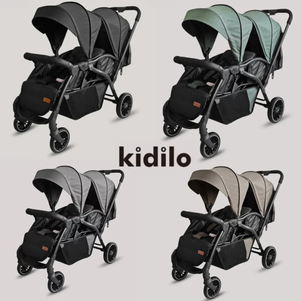KIDILO – Poussette Double Jumeaux LB200
