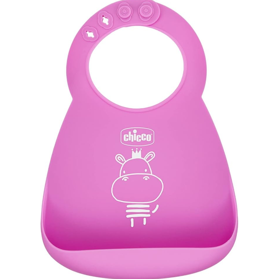 Chicco – Bavoir Easy Roll en Silicone Souple 6m+