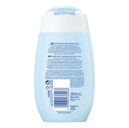 NIVEA – Baby Shampooing Douceur & Soin à l’Huile d’Amande & Vitamines B5, C, E – Sans Larmes