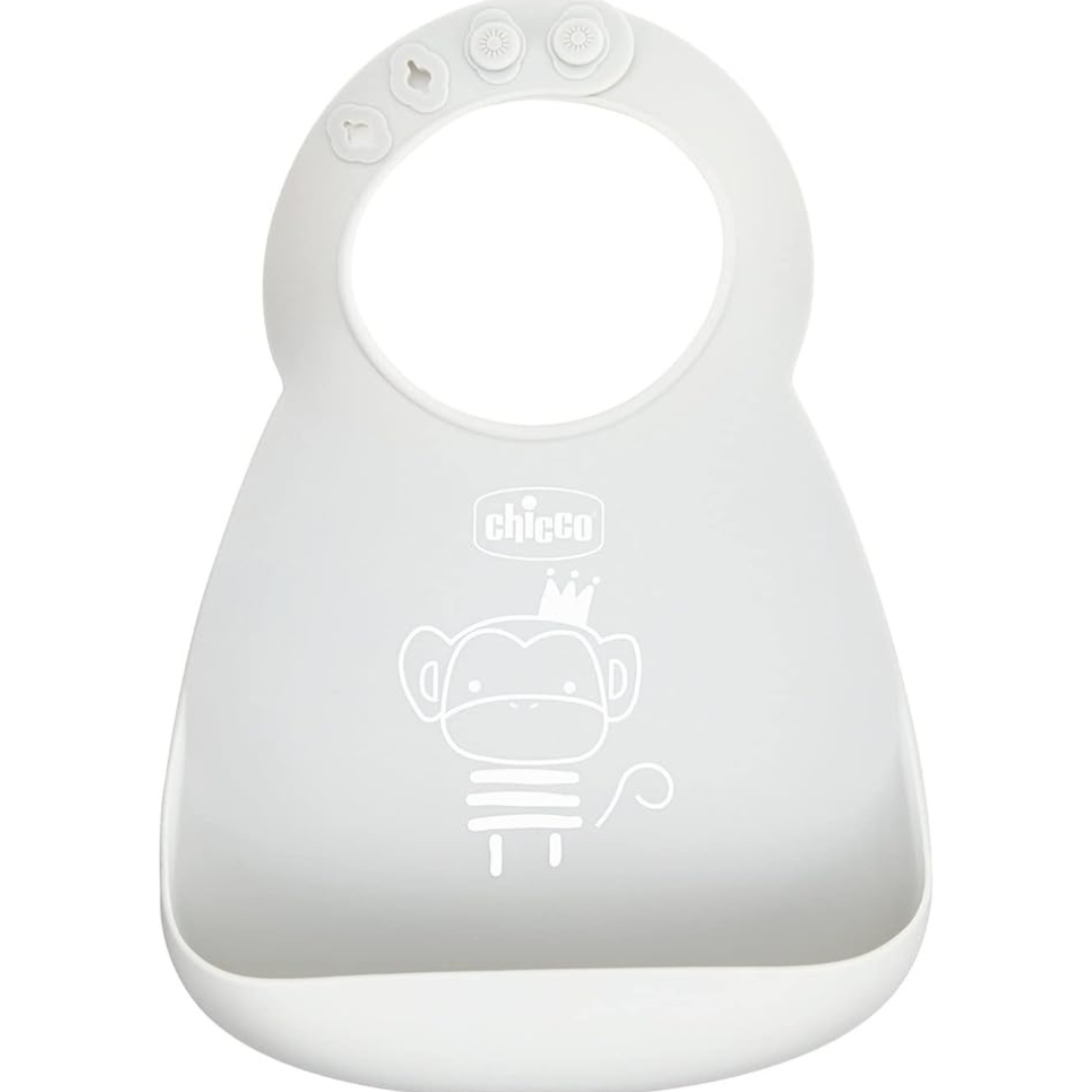 Chicco – Bavoir Easy Roll en Silicone Souple 6m+