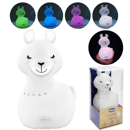 Chicco – Veilleuse Sweet Lights rechargeable et portable – Motif lama
