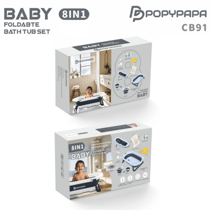 Popypapa – Ensemble baignoire pliable pour bébé 8 en 1
