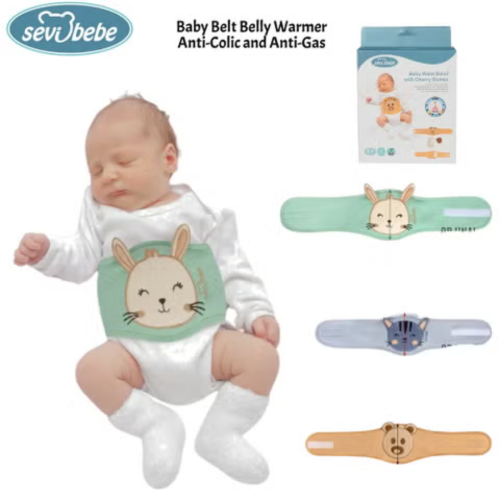 Sevi Bebe – Ceinture Chauffante aux Noyaux de Cerise pour Bébé – Soulage les Coliques & Gaz
