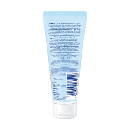 NIVEA – Baby Soft Crème Visage & Corps Hydratante à l’Huile d’Amande & Vitamines B5, C, E