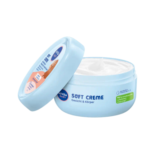 NIVEA – Baby Soft Crème Visage & Corps Hydratante à l’Huile d’Amande & Vitamines B5, C, E