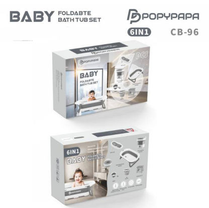 Popypapa – Ensemble baignoire pliable pour bébé 6 en 1 - Model CB-96