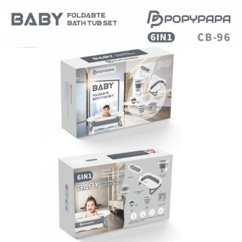 Popypapa – Ensemble baignoire pliable pour bébé 6 en 1 - Model CB-96