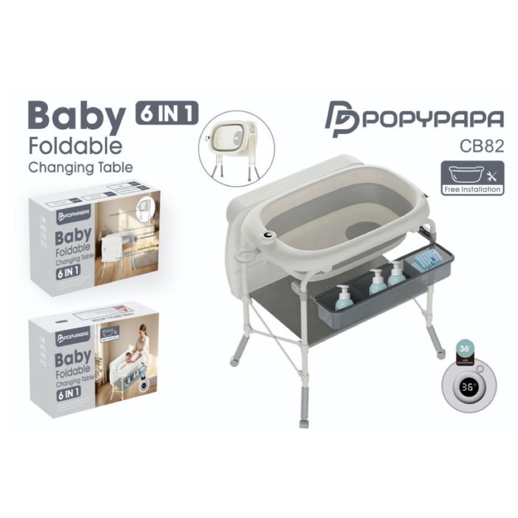 POPYPAPA – Baignoire et table à langer pliables 6 en 1