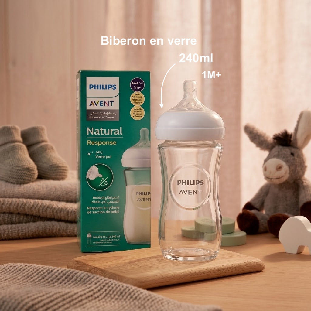 Philips Avent - Biberon en verre "زجاج" - Naturelle
