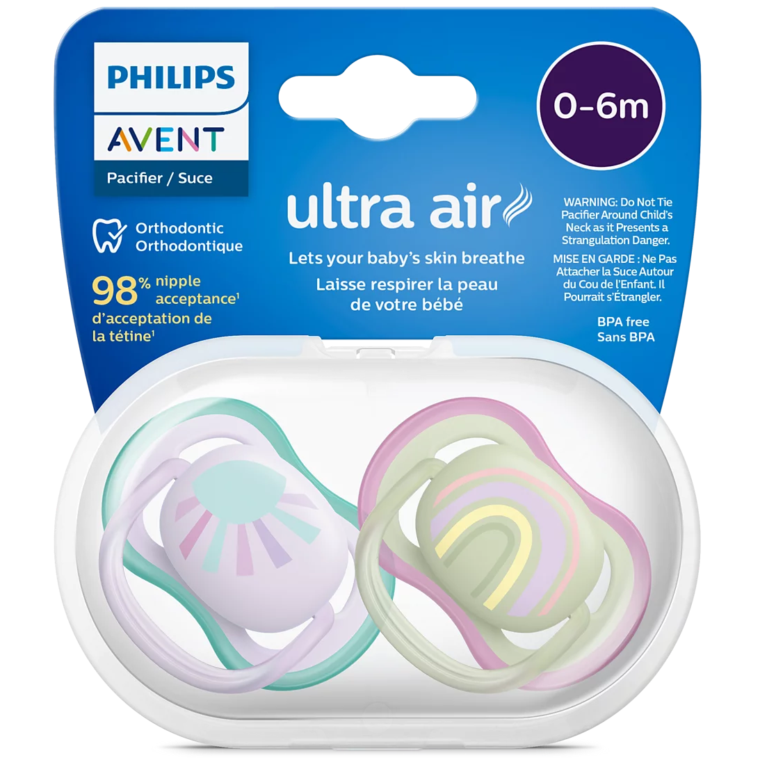 Philips Avent - Sucette 2 pieces - Ultra Air SCF085/30