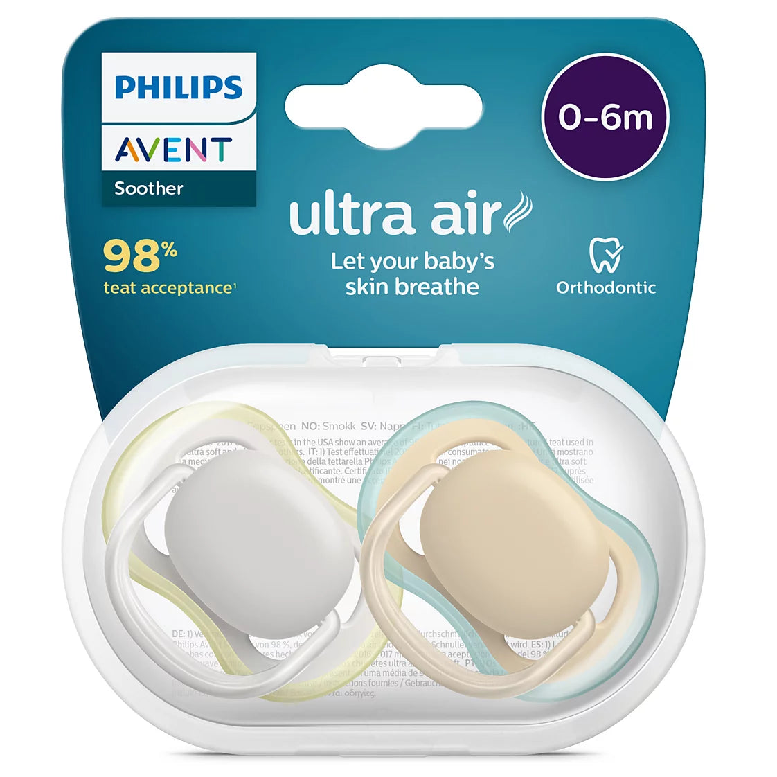 Philips Avent - Sucette 2 pieces - Ultra Air SCF085/15