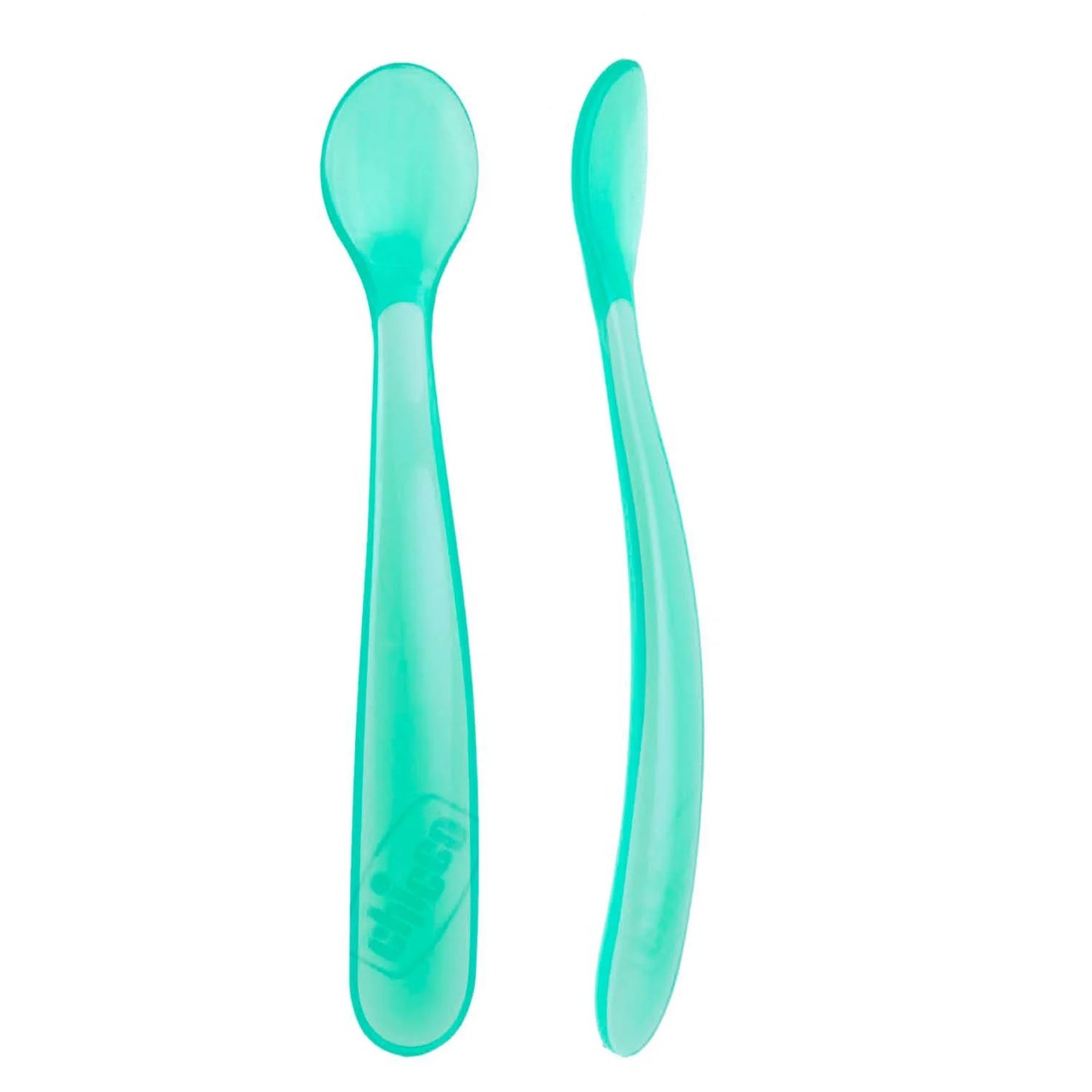 Chicco – Lot de 2 cuillères en silicone Super Soft pour bébé 6m+