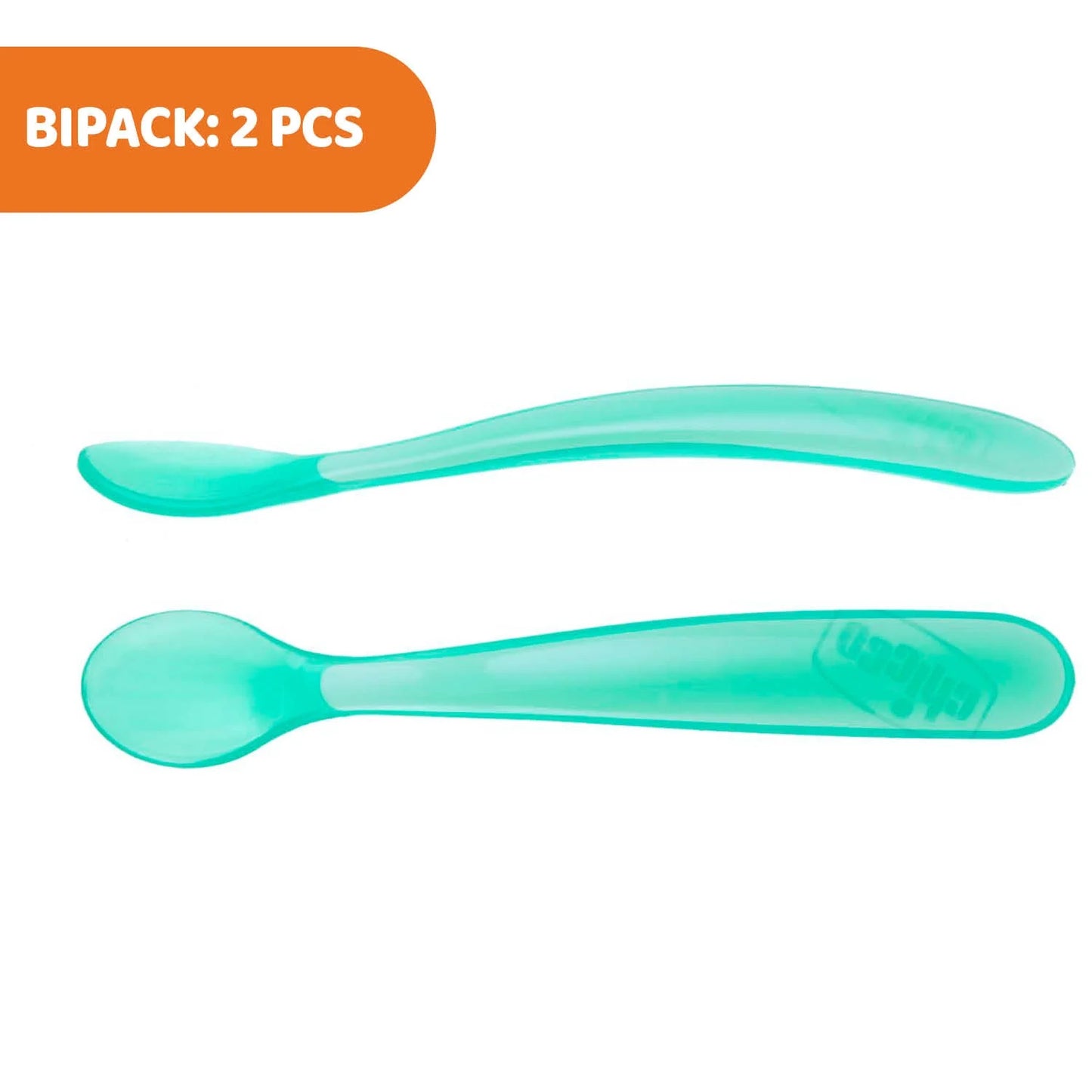Chicco – Lot de 2 cuillères en silicone Super Soft pour bébé 6m+