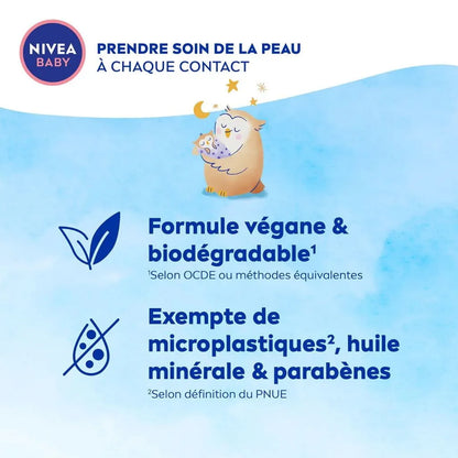 NIVEA – Baby Lotion Bonne Nuit à l’Huile d’Amande & Vitamines B5, C, E – Formule Relaxante SleepEssence™