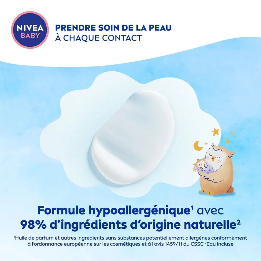 NIVEA – Baby Lotion Bonne Nuit à l’Huile d’Amande & Vitamines B5, C, E – Formule Relaxante SleepEssence™