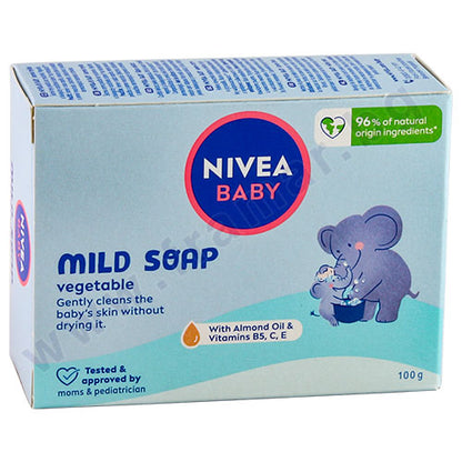 NIVEA – Baby Savon Doux Végétal à l’Huile d’Amande & Vitamines B5, C, E