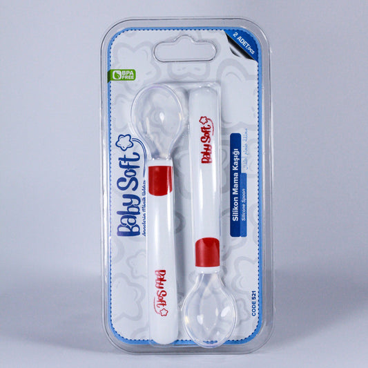 Lot de 2 cuillères en silicone pour bébé