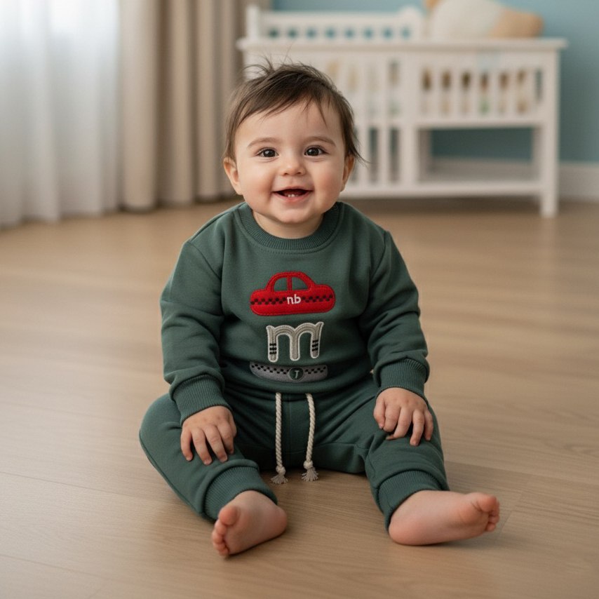 Ensemble jogging bébé motif voitures - Mini Bello