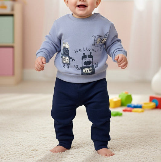 Ensemble jogging bébé motif robot - Iggy