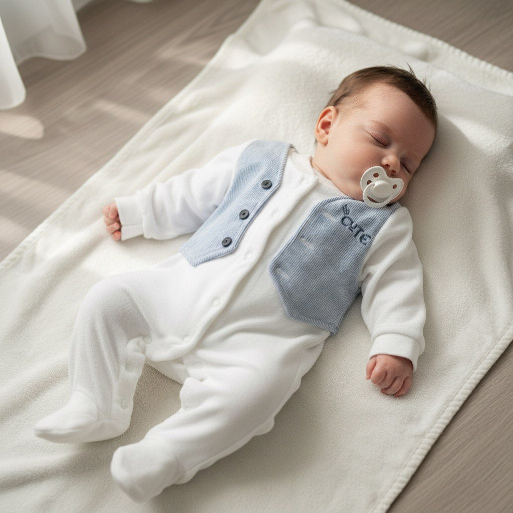 Grenouillère bébé en velours