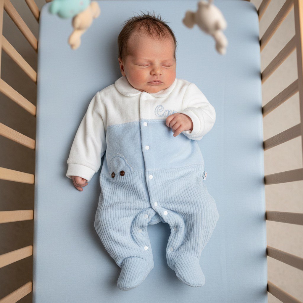 Grenouillère bébé en velours