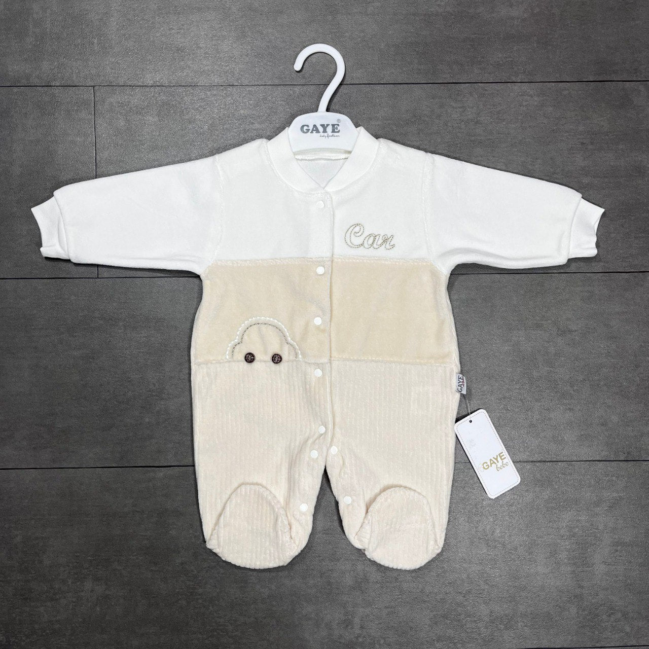 Grenouillère bébé en velours