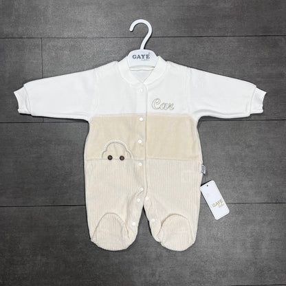 Grenouillère bébé en velours
