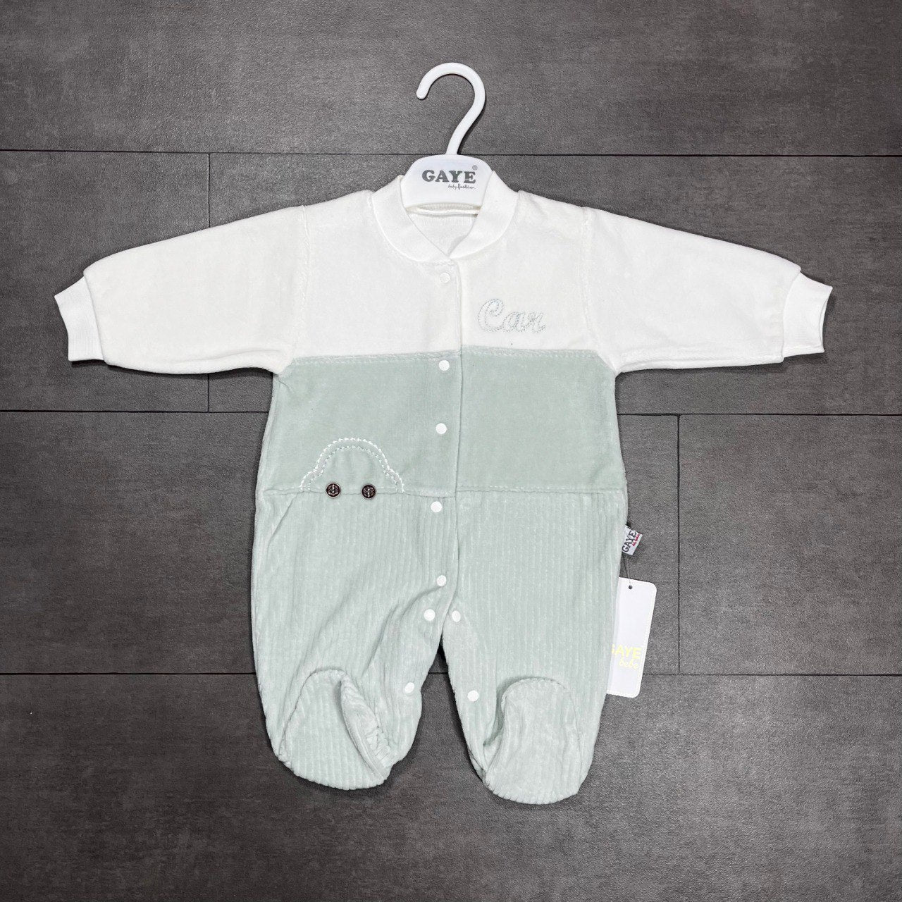 Grenouillère bébé en velours