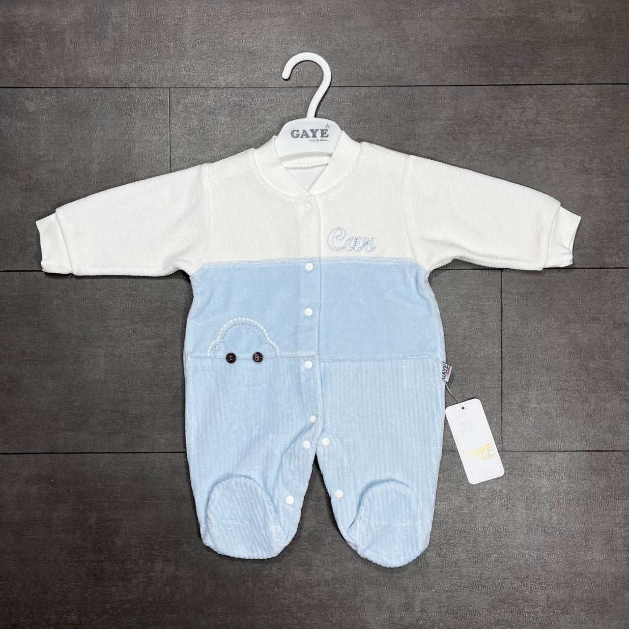 Grenouillère bébé en velours