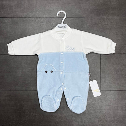 Grenouillère bébé en velours