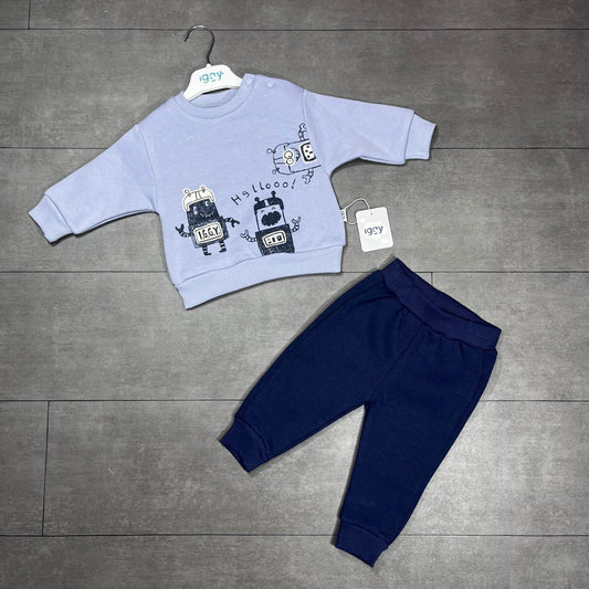 Ensemble jogging bébé motif robot - Iggy