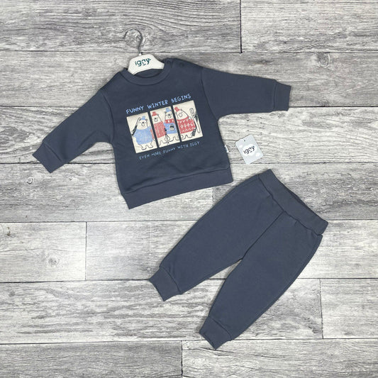 Ensemble jogging bébé motif ours polaire – Iggy
