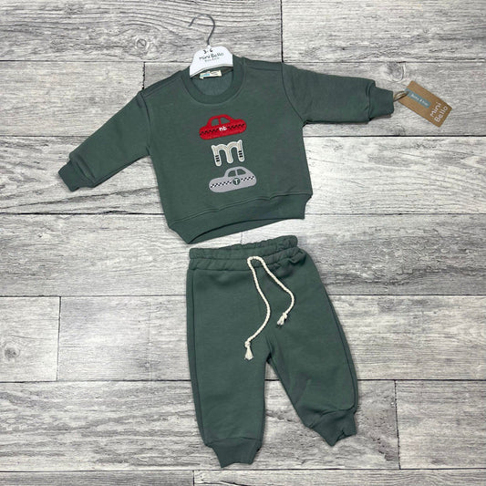 Ensemble jogging bébé motif voitures - Mini Bello