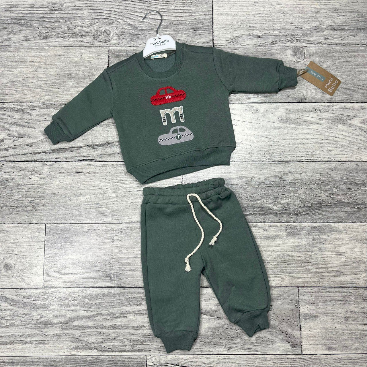Ensemble jogging bébé motif voitures - Mini Bello