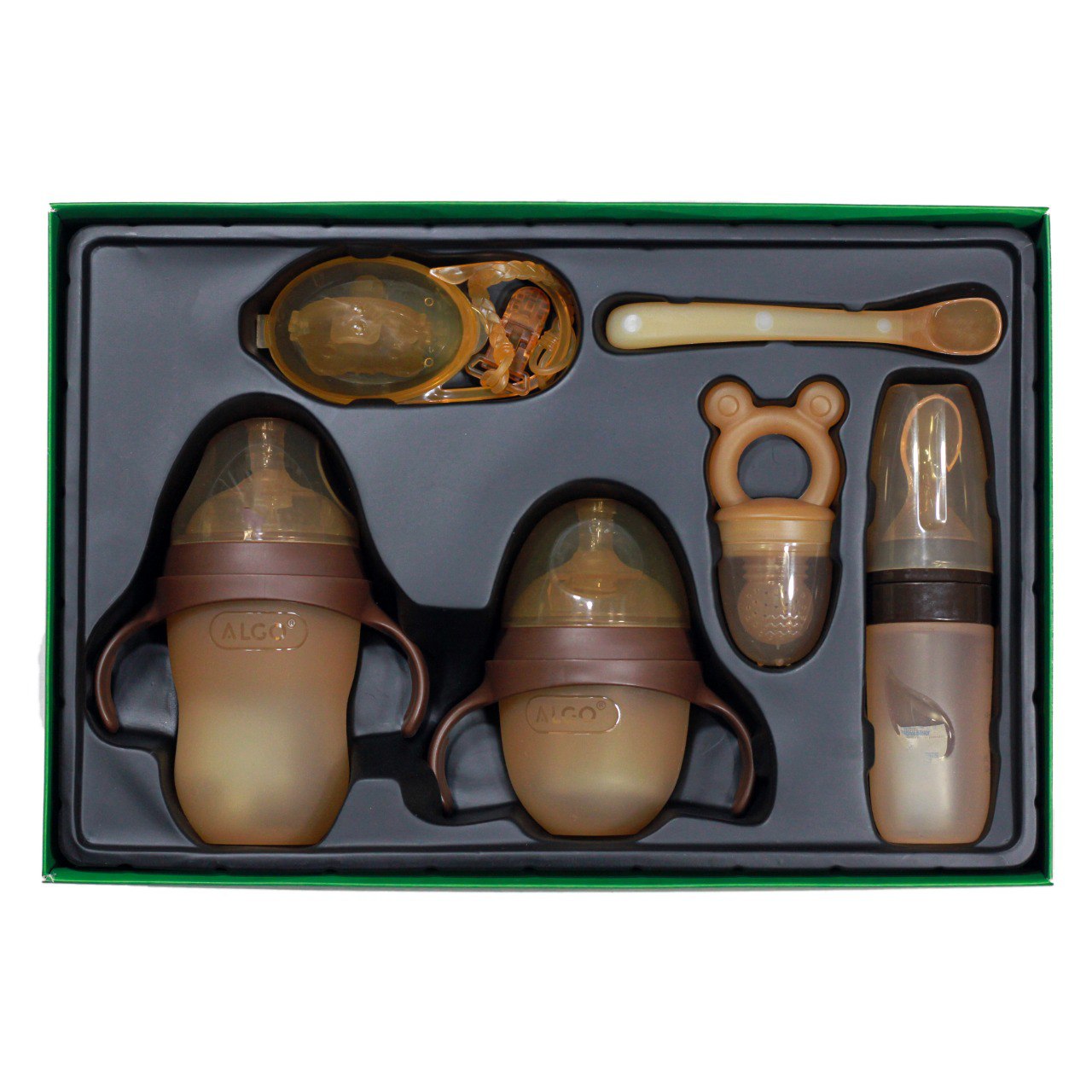 Coffret biberons et accessoires pour bébé – 6 pièces en silicone souple - ALGO