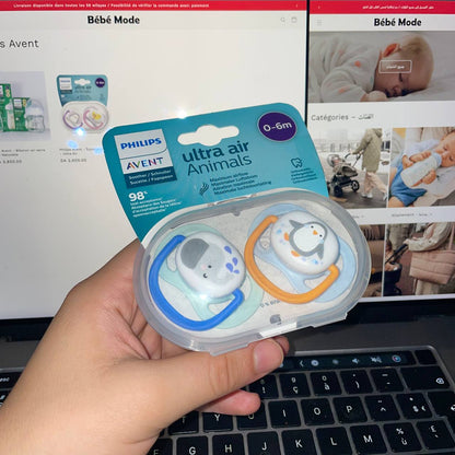 Philips Avent - Sucette 2 pieces - Ultra Air SCF080/11