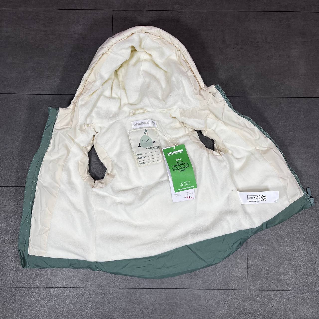 Orchestra - Gilet matelassé à capuche bicolore