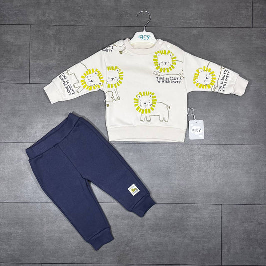 Ensemble jogging bébé motif lion – Iggy