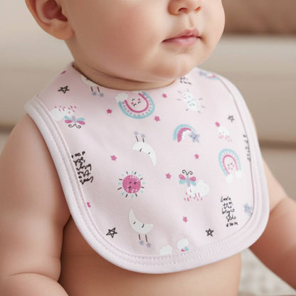 Bavoir naissance en coton imprimé