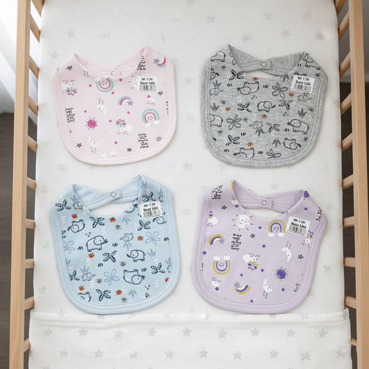 Bavoir naissance en coton imprimé