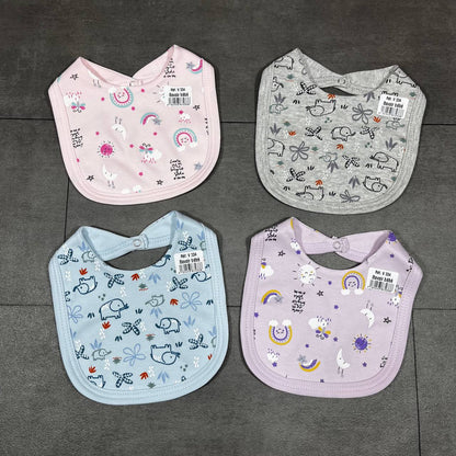 Bavoir naissance en coton imprimé