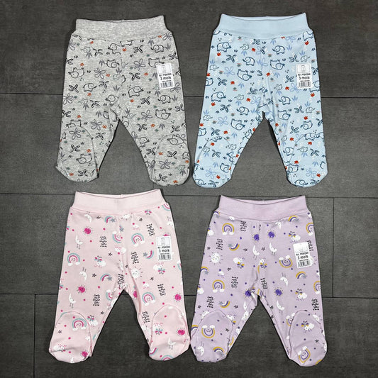 Pantalon bébé en coton doux ( pieds fermés )