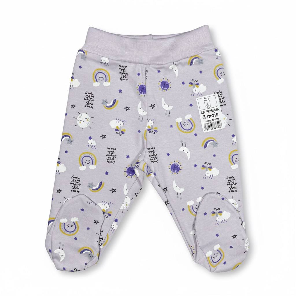 Pantalon bébé en coton doux ( pieds fermés )