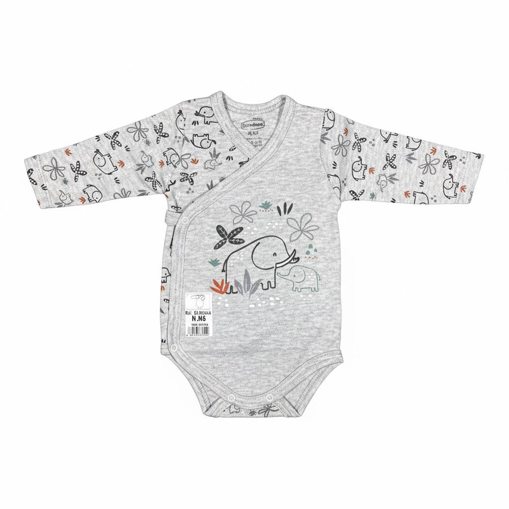 Body cache-cœur bébé en coton