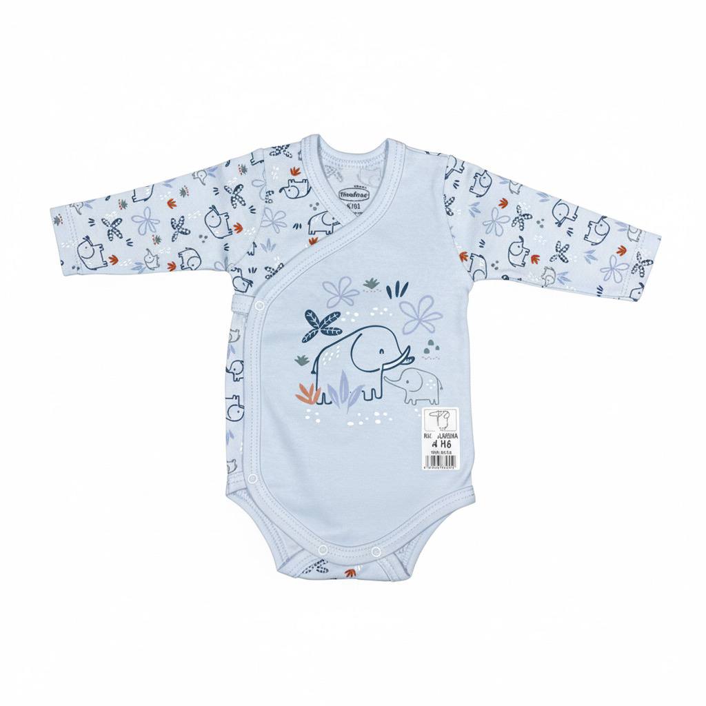 Body cache-cœur bébé en coton