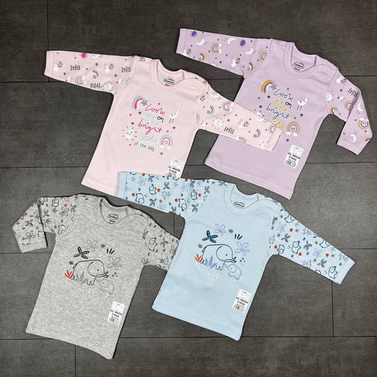 T-shirt Bébé Manches longues en coton