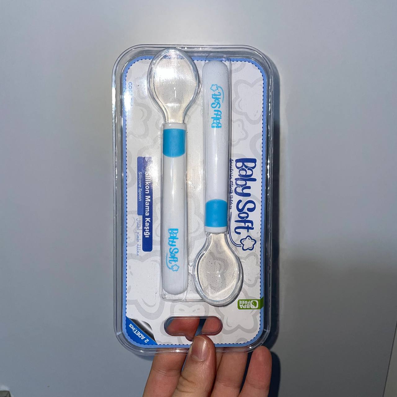 Lot de 2 cuillères en silicone pour bébé