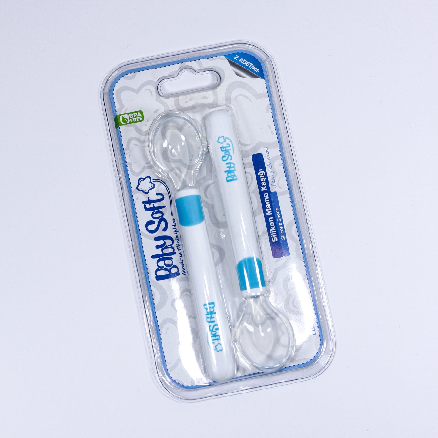 Lot de 2 cuillères en silicone pour bébé