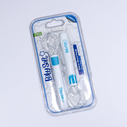 Lot de 2 cuillères en silicone pour bébé
