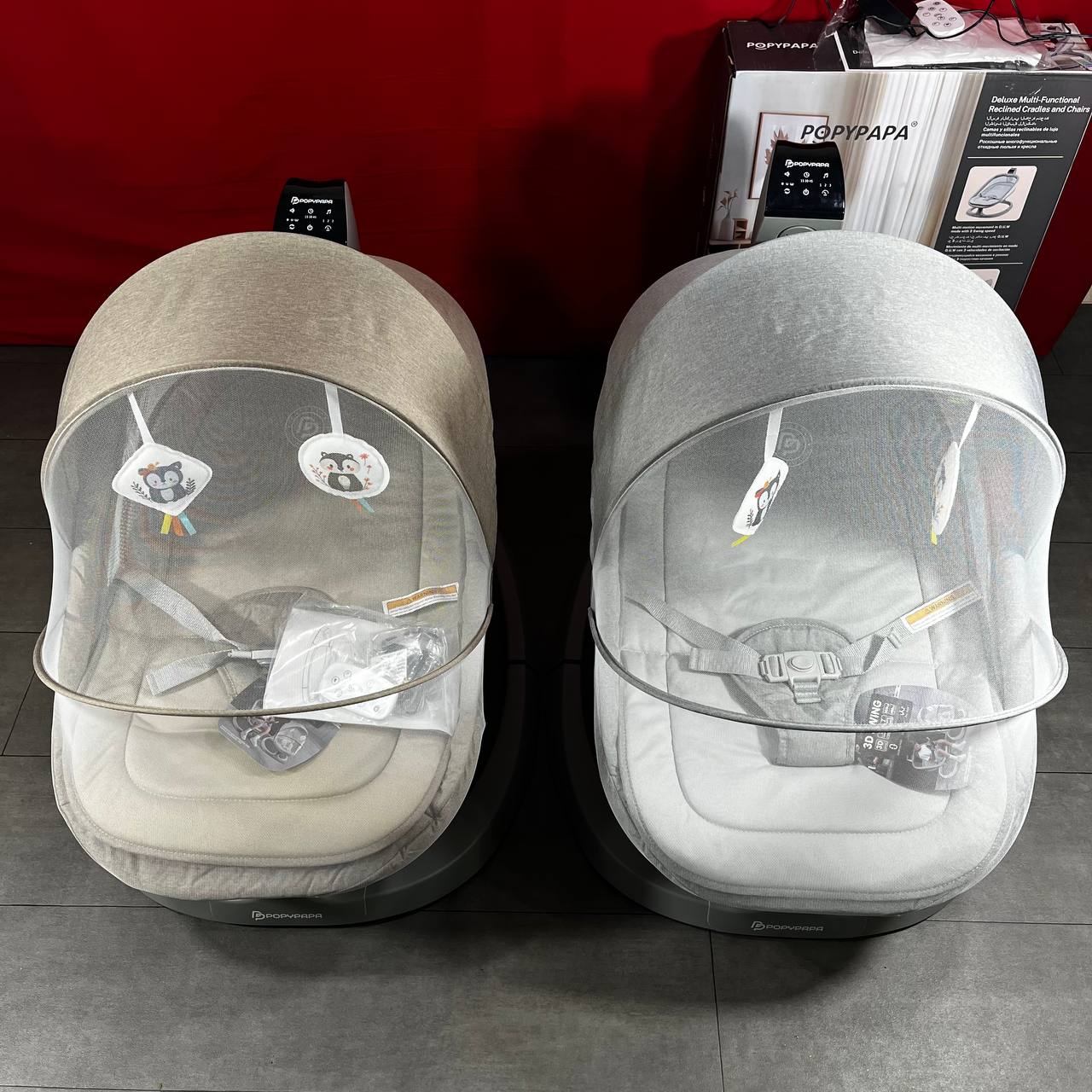 Popypapa – Balancelle électrique pour bébé avec Bluetooth